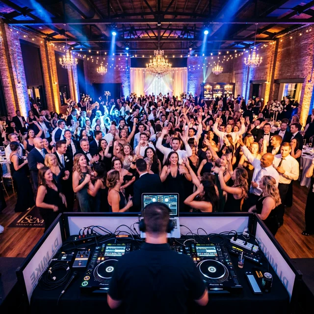 Packed Dance Floor at a Luxury Wedding